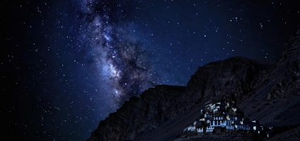 Night sky stargazing